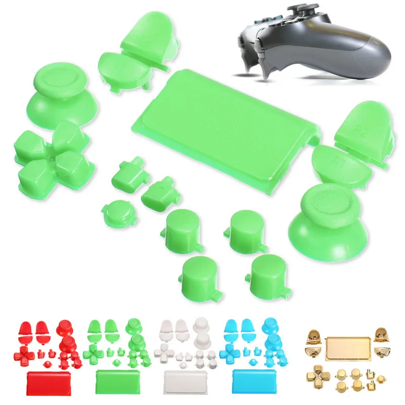 

15pcs/set Replacement Full Chrome Buttons Custom Mod Kit Set For Sony for PS4 Controller Game Controller Accessories