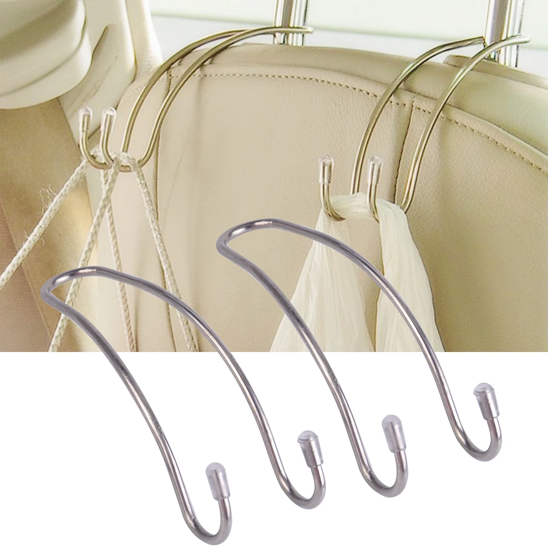 

CITALL 2pcs Car Truck Portable Seat Back Headrest Hanger Hook Bag Purse Coat Holder for Ford Benz BMW Audi VW Kia Mazda Honda