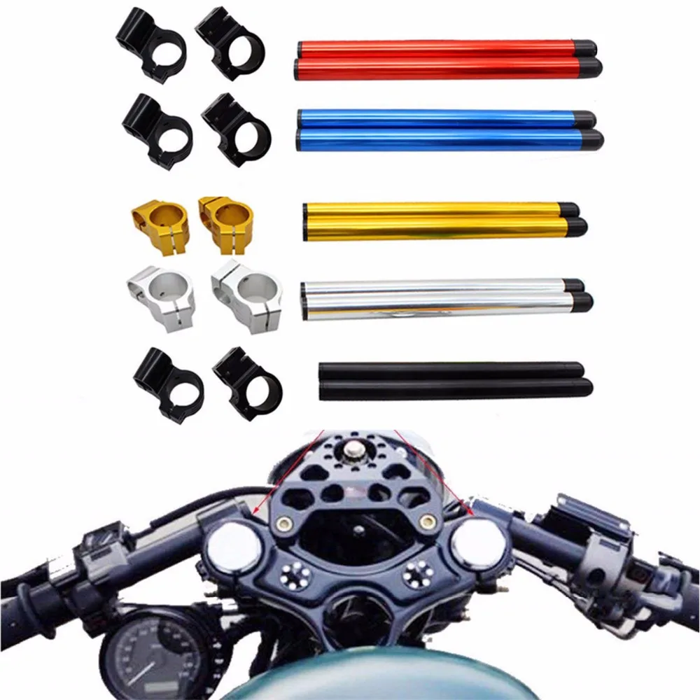 

CNC 37mm 38mm 39mm 41mm Motorcycle Riser Clip-Ons Clip Ons Clipon 7/8" 22mm Handlebars Lift Handle Bar Fork Tube Pair