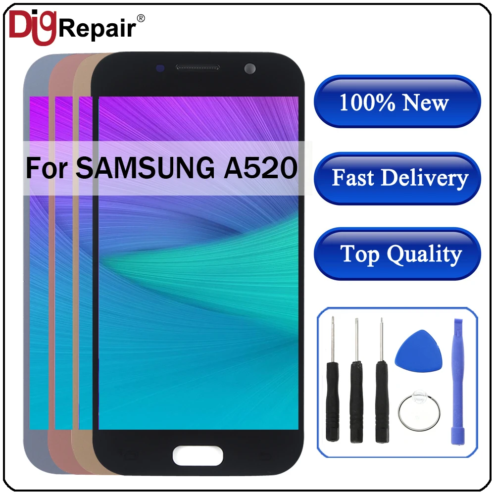

A520 LCD For SAMSUNG GALAXY A5 2017 A520 SM-A520F LCD Display Touch Screen Digitizer LCD A5 2017 Assembly Replacement Parts