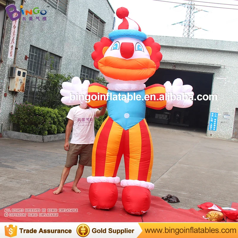 Giant Outdoor Inflatable Clown 10ft Fan Transformer Pegs UK Plug