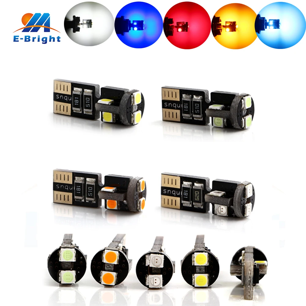 

YM E-Bright 2Pcs/lot T10 3030 6 SMD LED Canbus Error Free W5W 194 12V Car Auto Bulbs Indicator Light Parking Lamp reading light