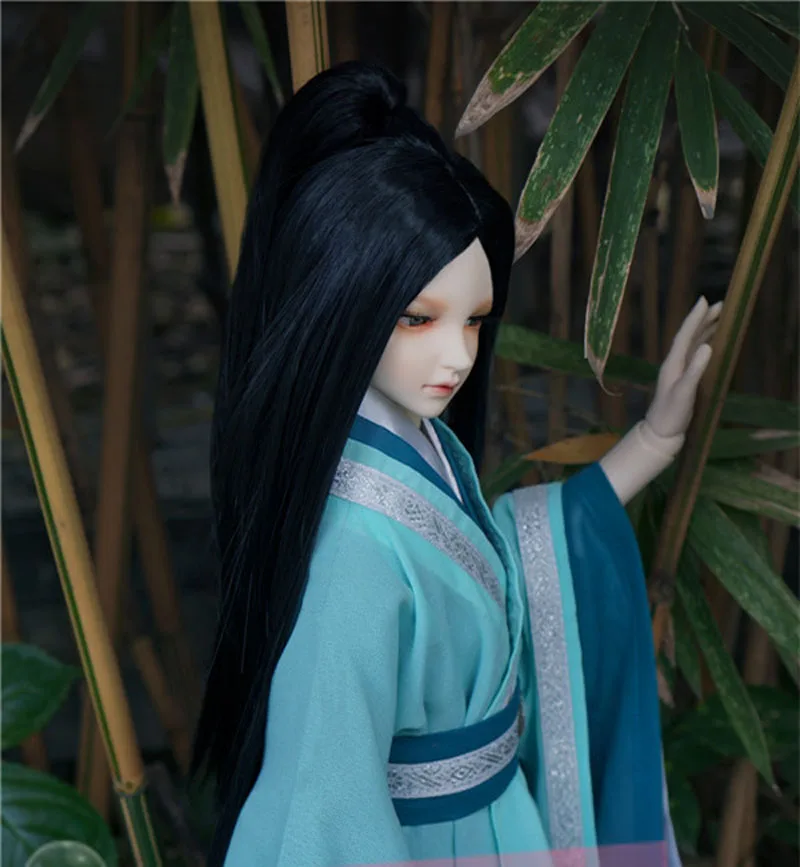 Бесплатная доставка 1/3 1/4 1/6 Bjd SD парик для куклы высокотемпературный черный с