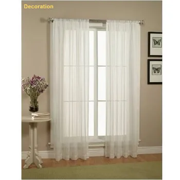 

2Pcs Beautiful Sheer Window Elegance White Curtains drape panels treatment Home decor Kitchen Blackout Curtains