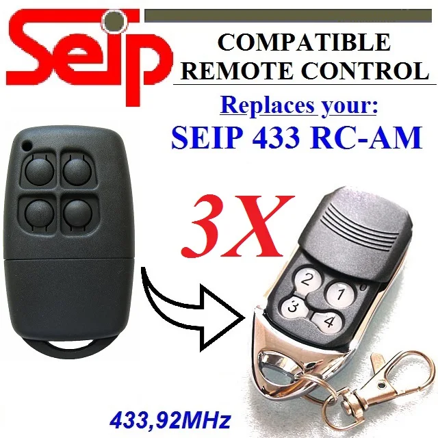 

SEIP 433 RC-AM Compatible Duplicator Garage Door Remote Control 433.92Mhz