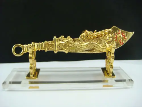 

chinese Nine Rings Dragon Sword with Stand New Feng Shui P1032