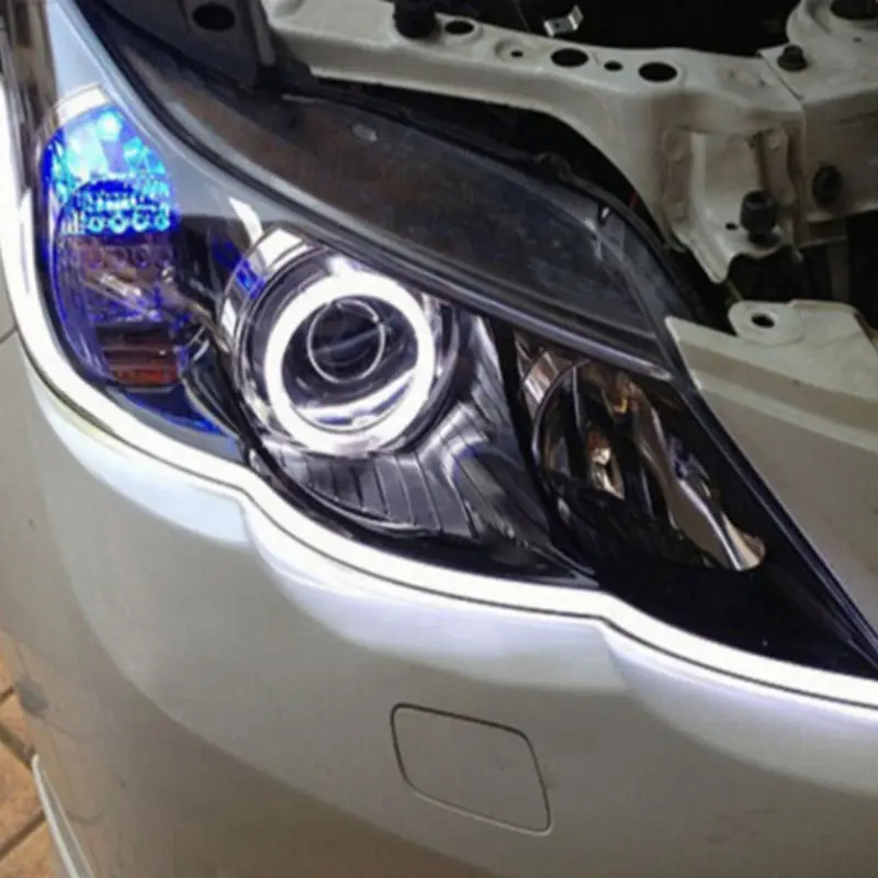 2 шт. 45 см светодиодный автомобильный DRL дневная ходовая лампа Angel Eye гибкий