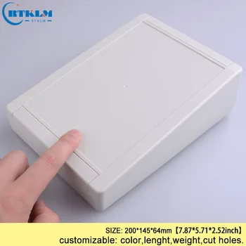 

Wall mounting plastic box DIY instrument case ABS plastic enclsoure electric box Small Plastic junction box 200*145*64mm 3pcs