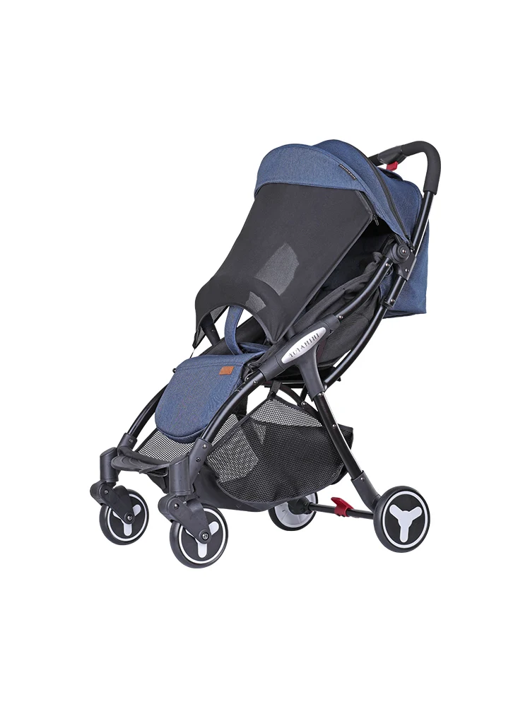 YOYA мини-коляска для младенцев, коляска YOYAPLUS 3, детская коляска, может лежать, 5,8 Кг, портативная детская коляска, новинка, купон на 5 долларов США - Цвет: dark blue