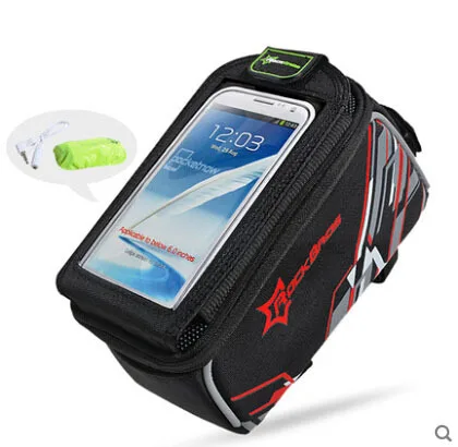 

Touch screen mobile phone front bike bage Mountain bike bags bicycle frame bag for 4.2-4.8 ,4.8-6.0 inch Phone