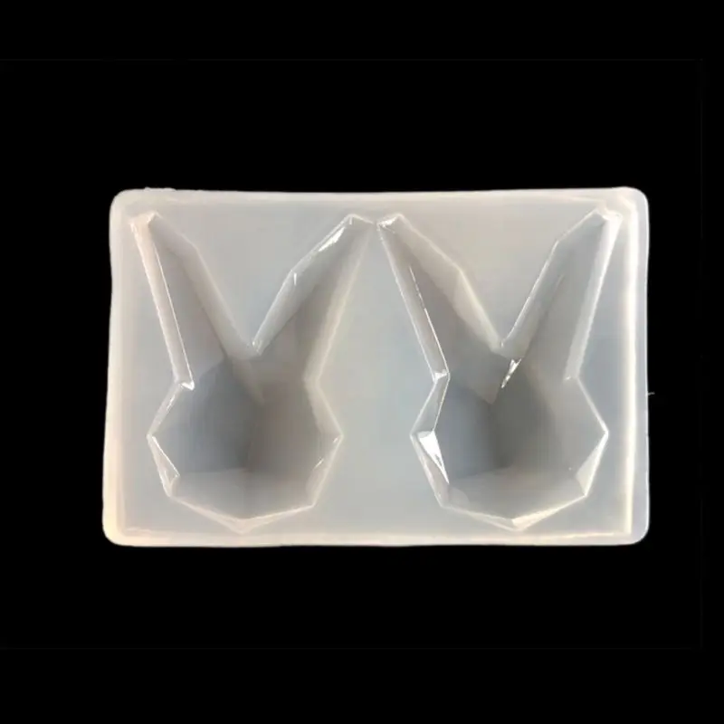 

Rabbit Head Keychain Hairpin Pendant Silicone Resin Mold Jewelry Making Tools