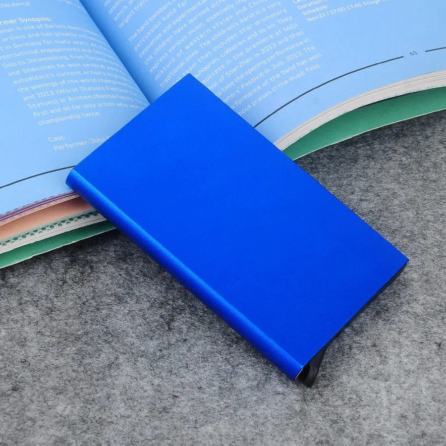 

Business Men Bank ID Credit Card Holder Case Aluminum Alloy Box Storage Package High Quality Hot Sale porte monnaie #D