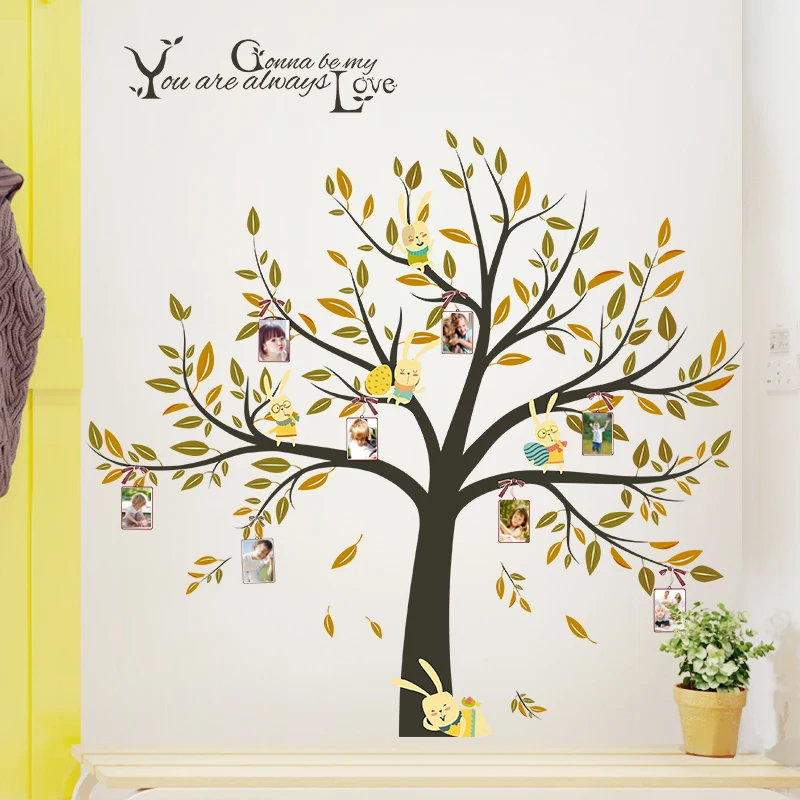 Семья фото Стикеры DIY дерево стена s стены искусства украшения дома Гостиная