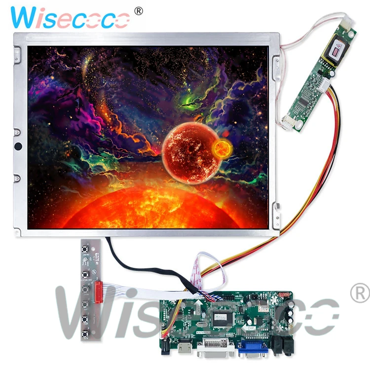 12.1 polegada HDMI TFT LCD 800*600 (pixels) com 41 pin LVDS VGA speaker placa de controle do driver para os produtos industriais