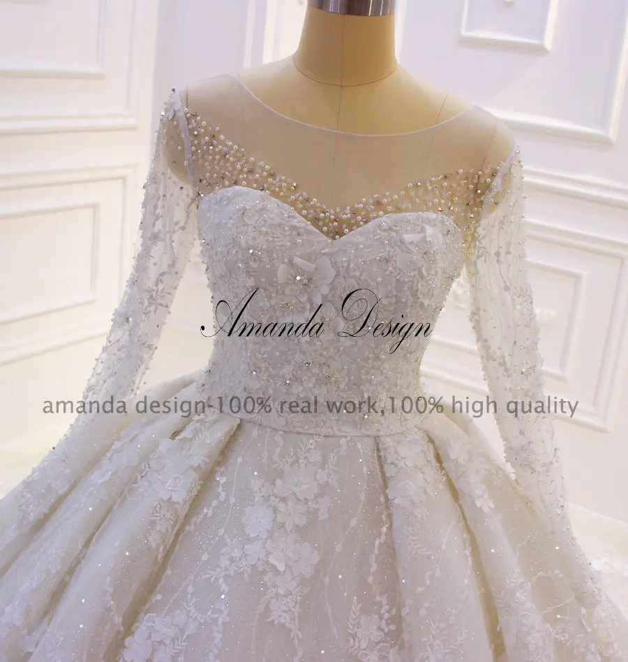 Роскошное кружевное свадебное платье с длинным рукавом от Amanda Design brautkleider hochzeitskleid