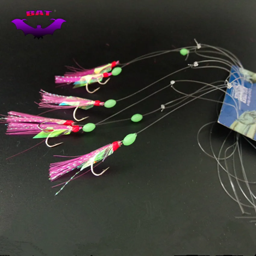 20bags fishing tackle baits sabiki lure fish skin baits feather sabiki