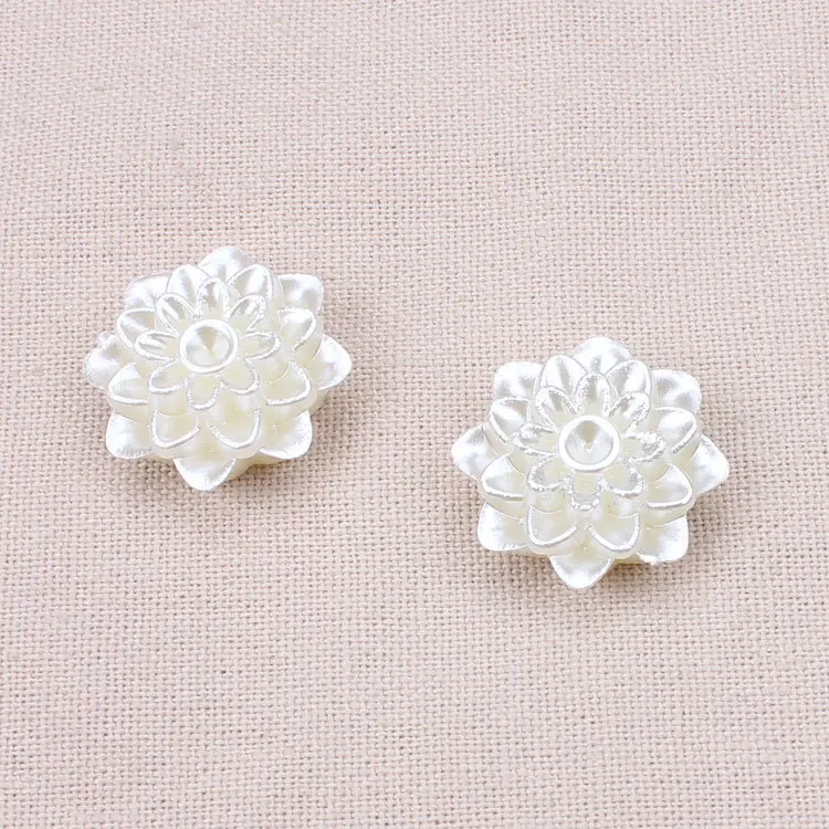 

20pcs/lot 19mm White Flatback ScrapBooking ABS Pearl Beads Flower Jewelry Crafts DIY Jewelry Decoration Material