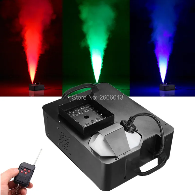

DMX512+Wireless Control 1500W LED Fog Machine With 24X3W RGB 3in1 LED Light DMX Vertical Fogger Smoke Machine,Remote Fog Machine