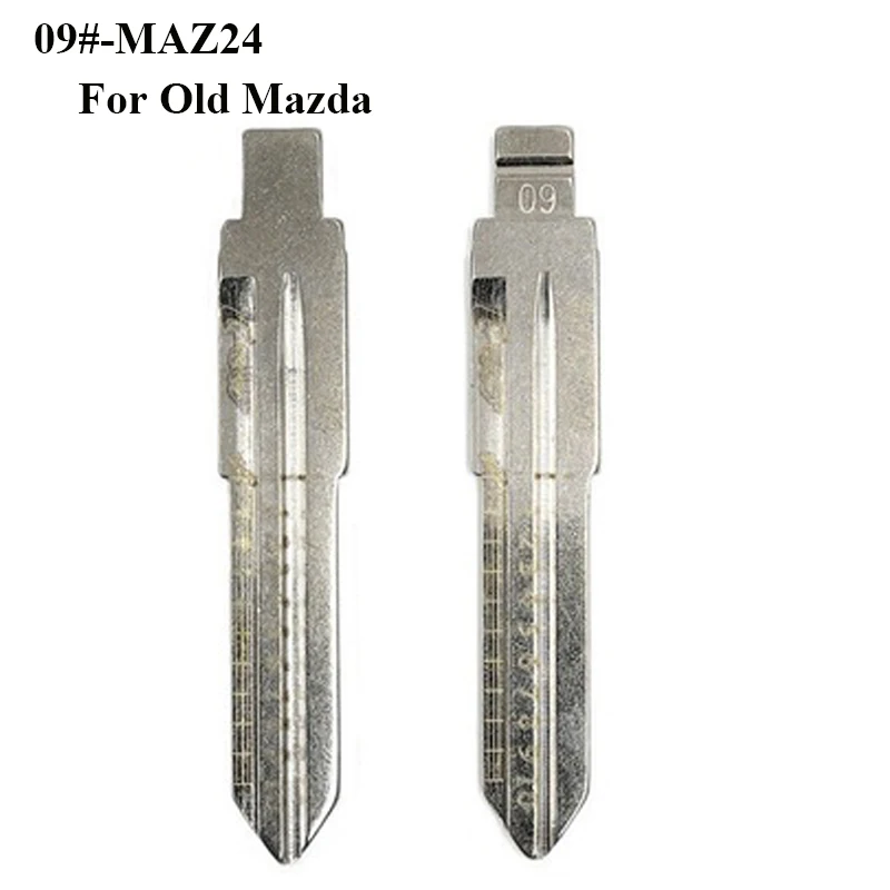 

09# Engraved Line Key Scale Shearing Teeth Blank, lishi MAZ24 Scale Car Key Blade