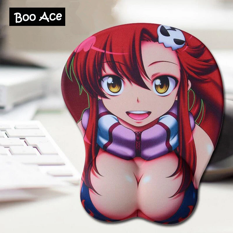 Гуррен Lagann Yoko Аниме Сексуальная Большая мягкая грудь 3D игровой коврик для мыши Сексуальная подставка для запястья коврик для мыши h2.8 см/1,"