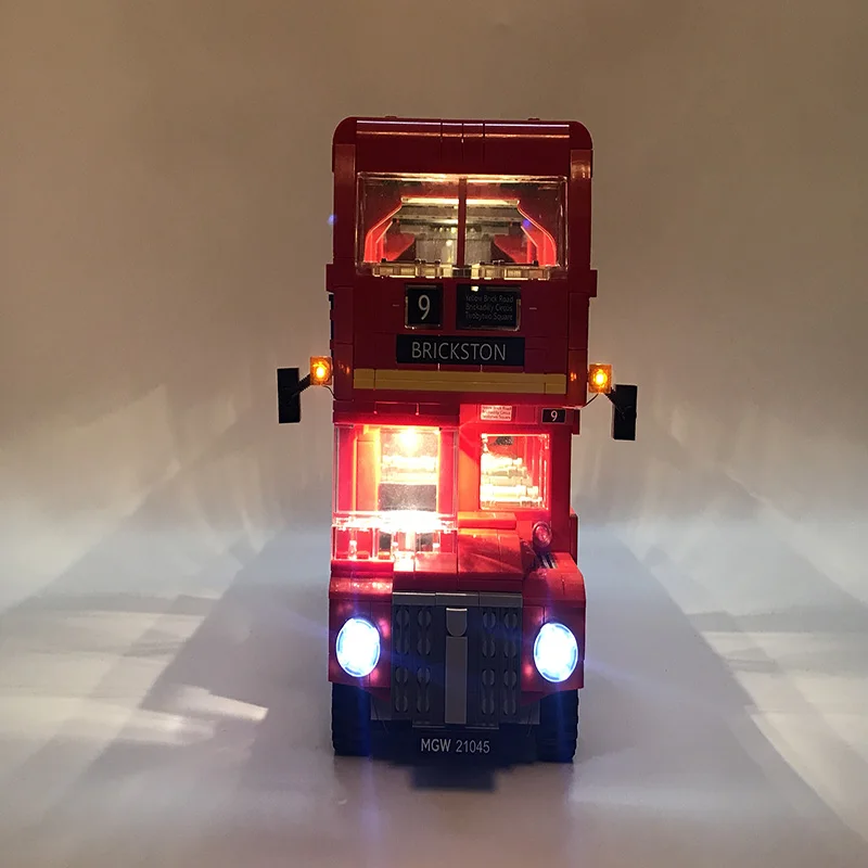  Building Blocks City Technic 21045 Genuine London Bus Set The Led Light Set For Legoing 10258 Toys Creator City Street Lighting (1)