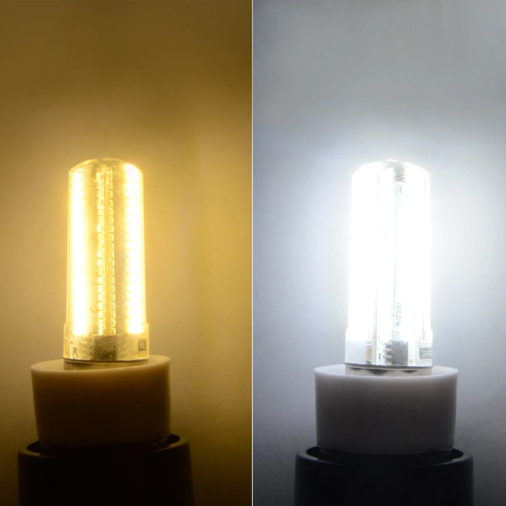 E11 E12 E14 E17 G9 SMD4014 Светодиодная лампа 152 светодиода силиконовая для тела AC110V 127V
