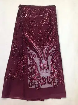 

Hot sale lace fabric with sequins high qulity nigerian lace fabrics 2017 french net lace tulle fabric for wedding dress JL65S9DS