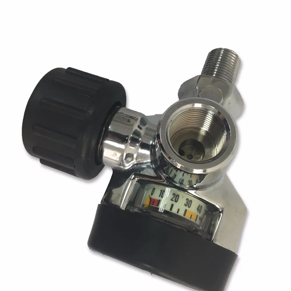 30mpa Air Cylinder Valve for SCBA carbon fiber cylinder/PCP Air Gun/Paintball Tank with Big Pressure Gauge for sale-V 30mpa Air Cylinder Valve for SCBA carbon fiber cylinder/PCP Air Gun/Paintball Tank with Big Pressure Gauge for sale-V