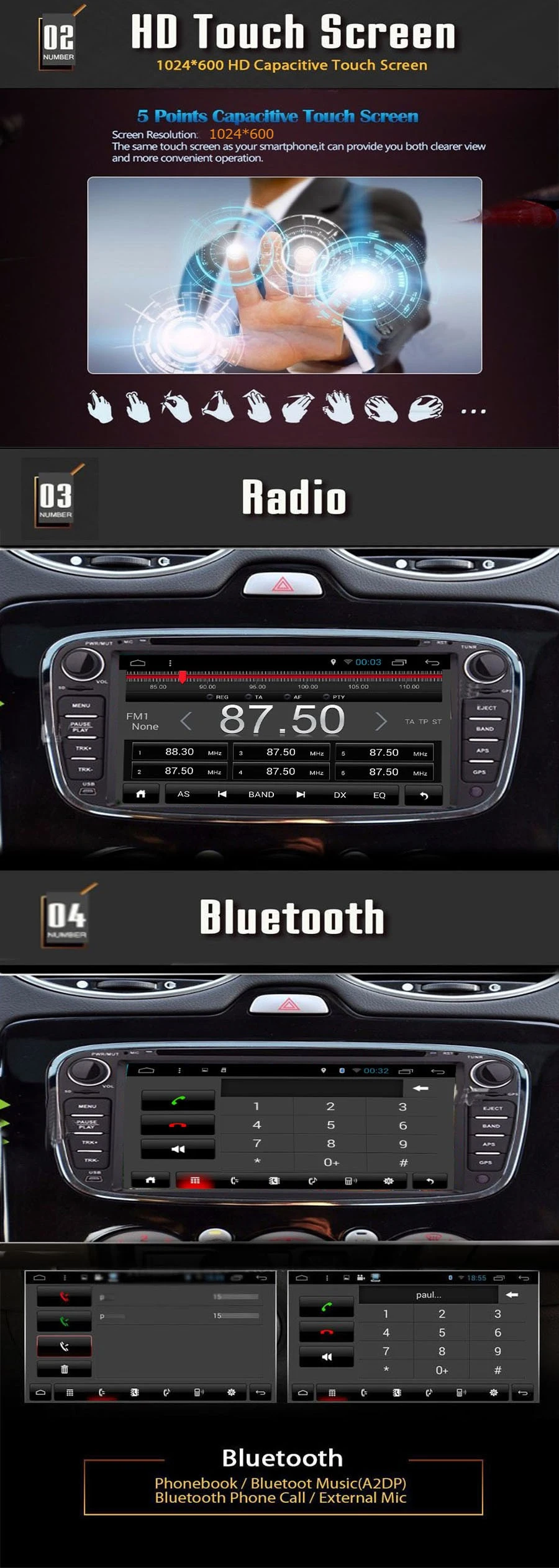 Top 2din 7" Quad-Core 1+16G Android8.1 Car Radio DVD Player Wifi GPS CD SWC BT HD1024*600 for Ford Focus Mondeo Galaxy Multimedia 1 Top 2din 7" Quad-Core 1+16G Android8.1 Car Radio DVD Player Wifi GPS CD SWC BT HD1024*600 for Ford Focus Mondeo Galaxy Multimedia 1
