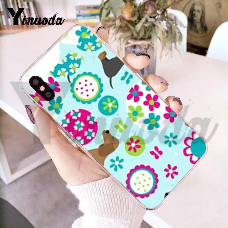 Yinuoda para iphone 7 6 X funda animales perros Dachshund funda de teléfono transparente para iphone 8 7 6 6 S Plus X 10 5 5S SE 5C XS XR