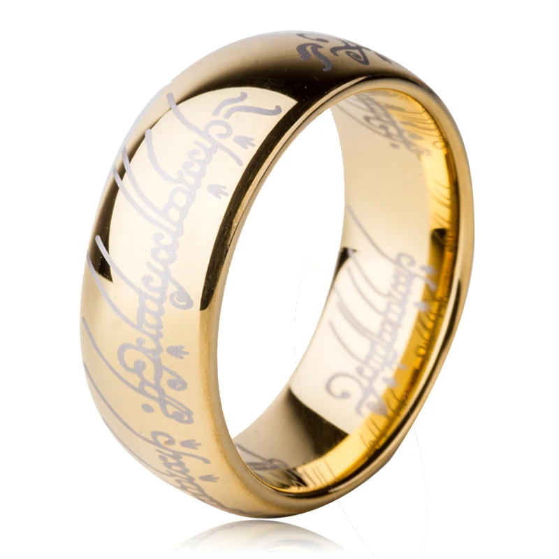US Size 6 to 15 The Lord of One Ring of Power 8mm Men's Women's Tungsten Carbide Wedding