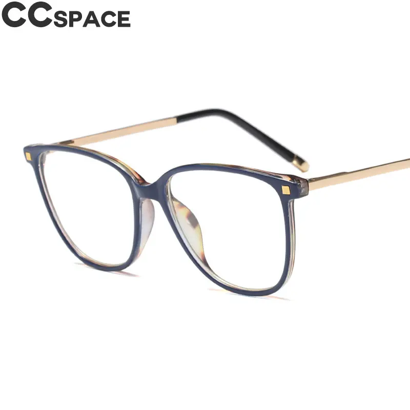 

Narrow Square Glasses Frames Inside Leopard Women Rivet Styles CCSPACE Brand Designer Optical Fashion Computer Glasses 45623