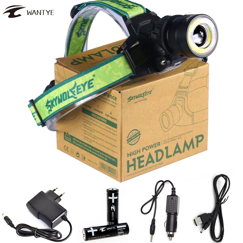 10000Lumens XM-L T6+COB LED Headlamp Head lamp Zoomable 4 Modes Headlight 18650 Head Flashlight Camping Hunting Lantern 10000Lumens XM-L T6+COB LED Headlamp Head lamp Zoomable 4 Modes Headlight 18650 Head Flashlight Camping Hunting Lantern