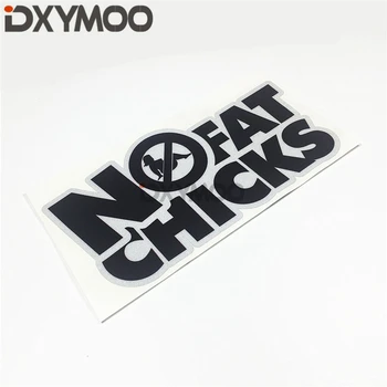 

Motorcycle Car Sticker Funny Sexy Lady No Fat Chicks Scratches Cover Decal Stickers 16x8.2cm