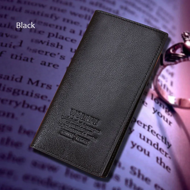 

2019 Wolfe men's wallet Solid PU three color options Sports and leisure Free shipping