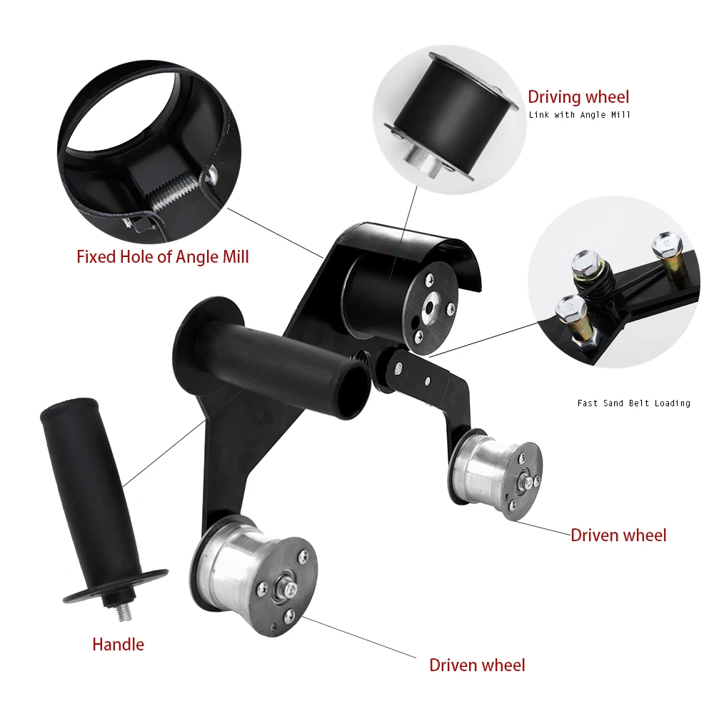 Железная угловая шлифовальная машина шлифовальный ремень адаптер Аксессуары Многофункциональный шлифовальный ремень адаптер шлифовальная полировальная машина