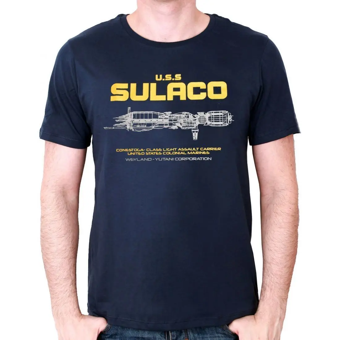 Футболка Alien-U.S.S SULACO-Neuf Повседневная футболка с короткими рукавами и принтом
