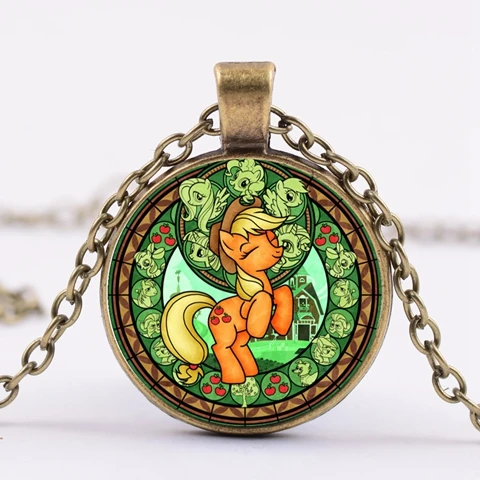 SIAN Cute My Little Ponys, ожерелье для девочек, аксессуары для платья, мультяшная дружба, Волшебная Радуга, детское длинное ожерелье, подарок - Окраска металла: Style 22