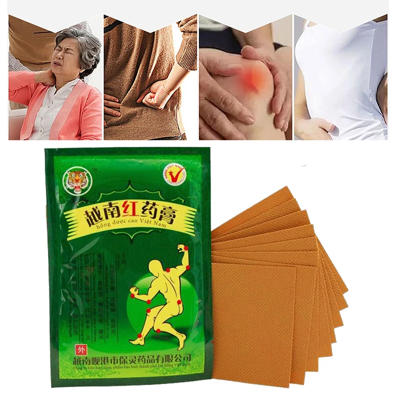 

24pcs/3bags Red Tiger Balm Muscle Relaxation Capsicum Curative Plaster Joint /Neck Pain Relief Plaster Medical Plaster Z08014