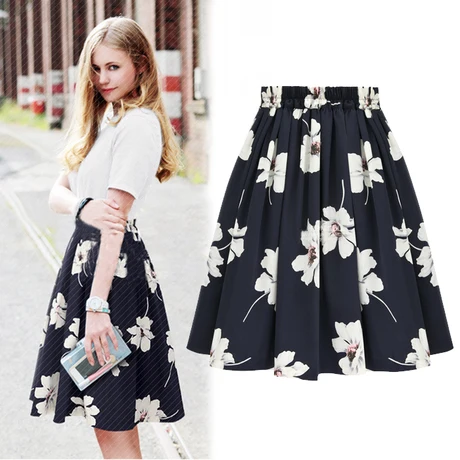 Knee length skirts casual Clearance