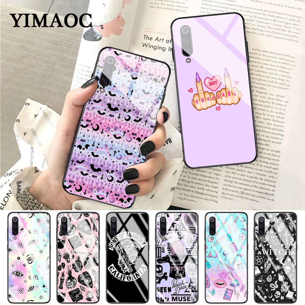 YIMAOC Girly Pastel Witch Goth Special Offer Luxury Glass Case for Xiaomi Redmi 4X 6A note 5 6 7 Pro Mi 8 9 Lite A1 A2 F1 |
