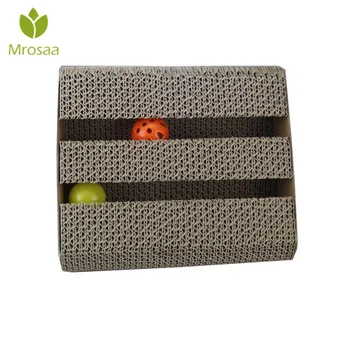 

Mrosaa Cat Playing Balls Toy Scratcher Catnip Scratch Board Incline Scratcher Funny Toy With Bell Ball Pet Supplies Best Quality