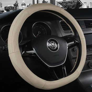 

Car Steering Wheel Cover D Shape For VW GOLF 7 2015 POLO JATTA Passat Tiguan For Nissan Qashqai J11 X-trail T32 2015- 2017 2018