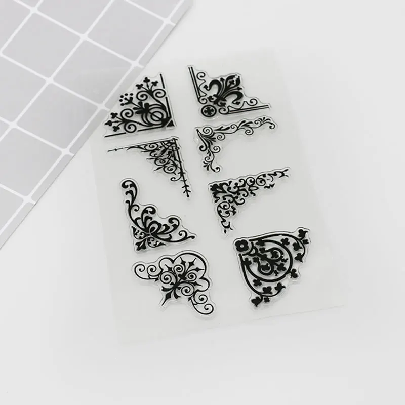 

1 pcs Vintage border transparent silicone stamps, children DIY Handmade Scrapbook Photo Album decor tools students soft Stamps