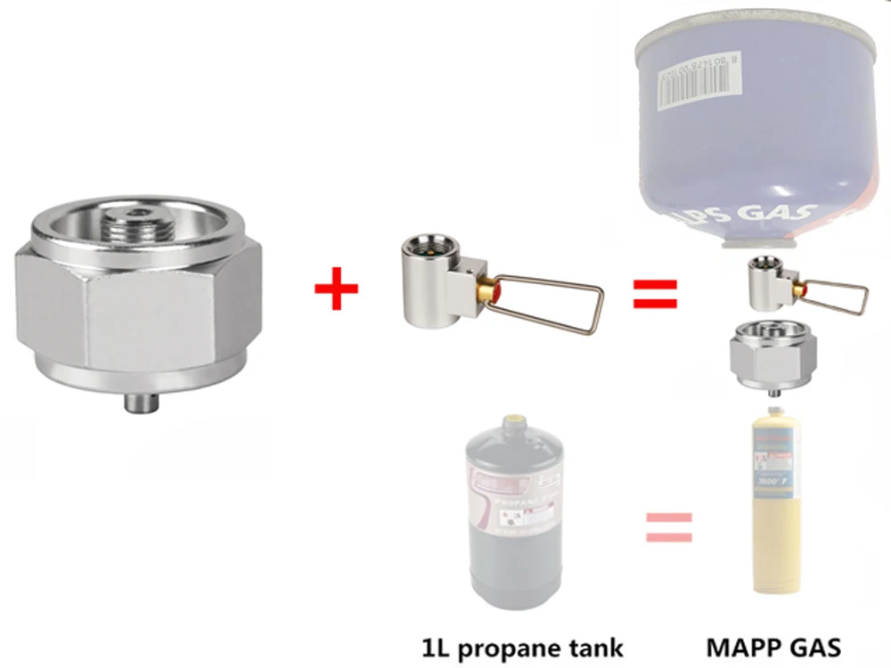 1LB пропан Заправка Адаптер маленький газовый бак входной клапан Выход Открытый Кемпинг плита конвертировать цилиндр сжиженного газа канистра газовый адаптер