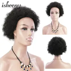 Isheeny Afro Puff Kinky Curl Remy Human Hair Wig Short Brazilian Spiral Curly Non Lace Hair For Women Isheeny Afro Puff Kinky Curl Remy Human Hair Wig Short Brazilian Spiral Curly Non Lace Hair For Women
