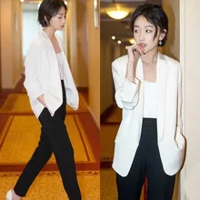 Женские блейзеры и куртки весенне-осенний Женский блейзер длинный рукав Blaser Женский костюм куртка Женский женственный элегантный