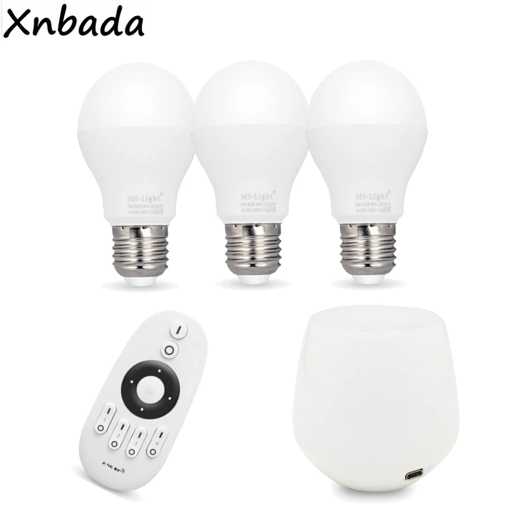 Milight 2 4G E27 6W светодиодные лампы CW WW беспроводной wifi Ibox1 и пульт дистанционного