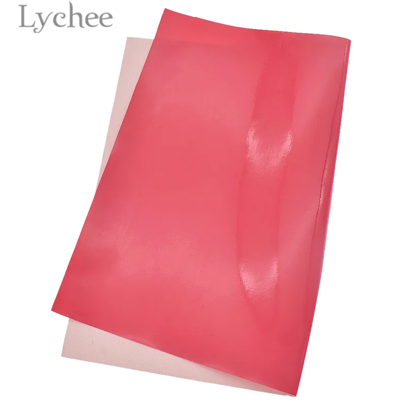 Lychee Life 29x21 см A4 зеркальный из ПВХ кожа ткань сплошной цвет искусственная кожа ткань DIY материал для сумок одежды - Цвет: 8