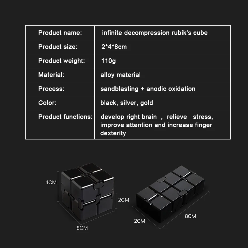 Бесконечный Кубик Рубика декомпрессии артефакт класса скучно вентиляционный сплав Набор пальцев игрушка палец квадратный